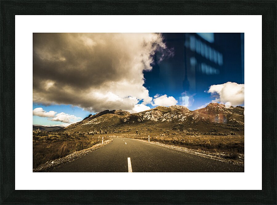 Cloudy country road Picture Frame print