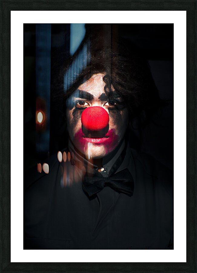 Dark Scary Clown Picture Frame print