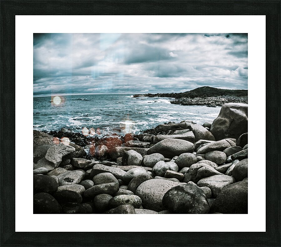 Atmosphere in a looming sea storm Picture Frame print