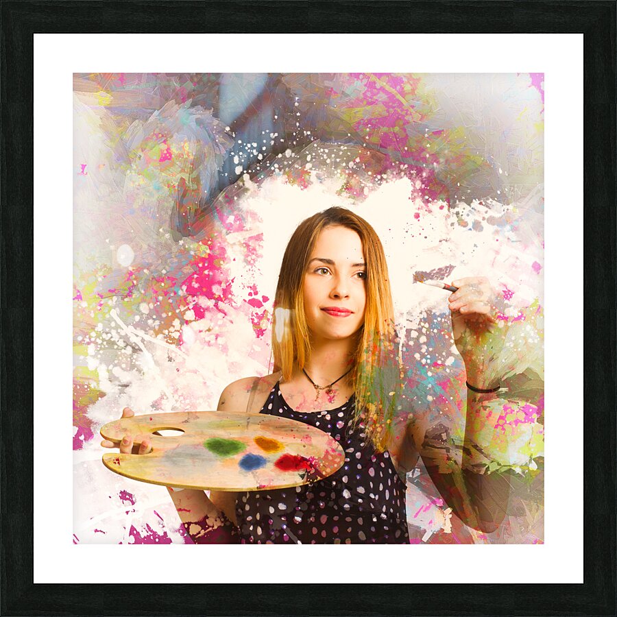 Adult art class painter Picture Frame print