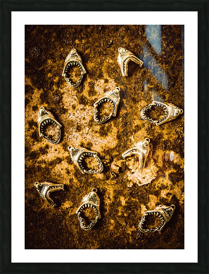 Killer shark jaws  Picture Frame print