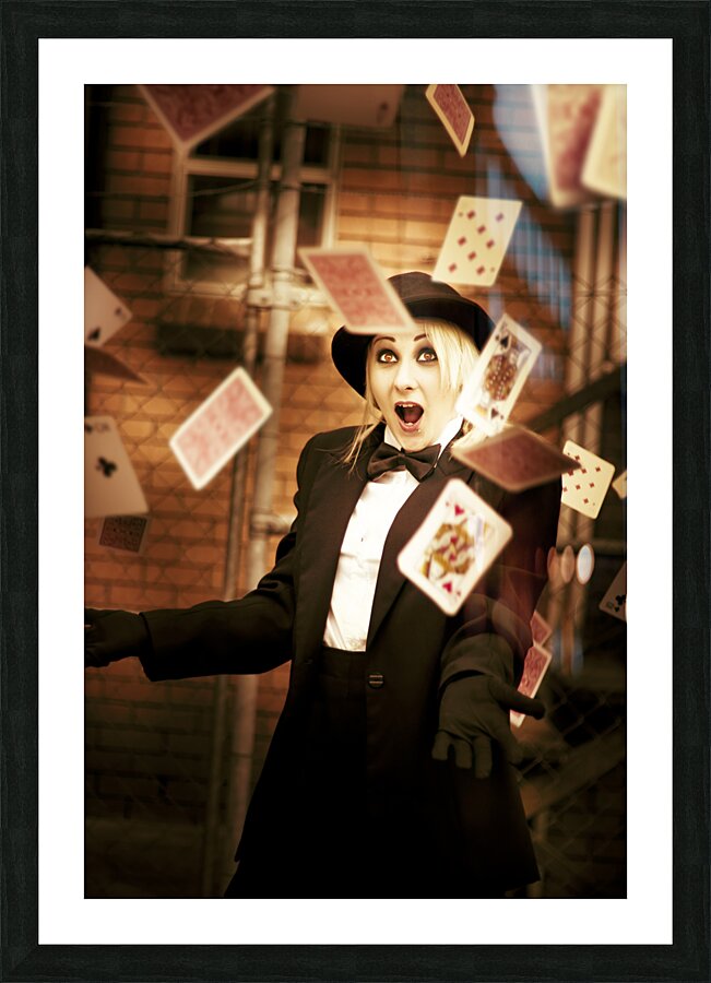 Magic Cards Trick Picture Frame print