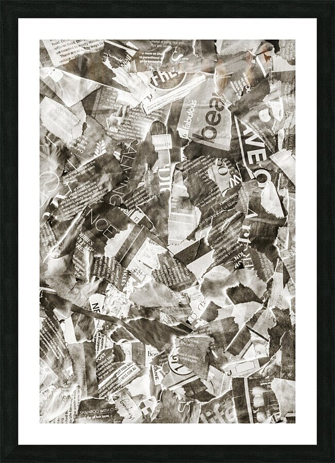 Press print parchment Picture Frame print