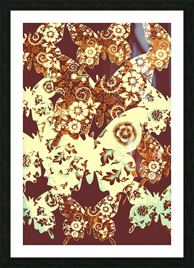Boho butterflies Picture Frame print