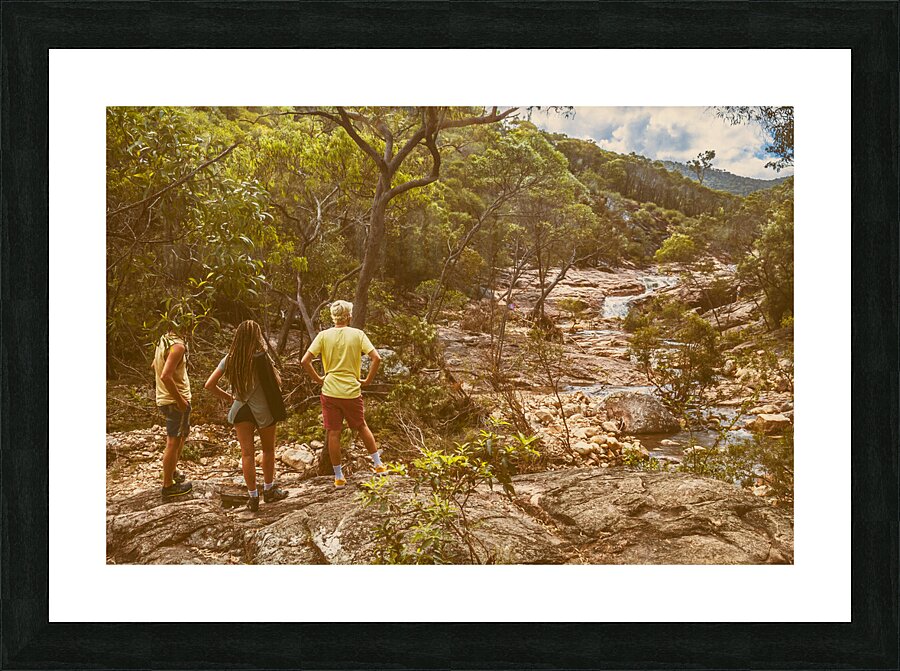 Waterfall outlook Picture Frame print