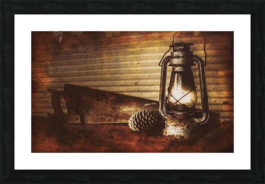 Miners cottage details Picture Frame print