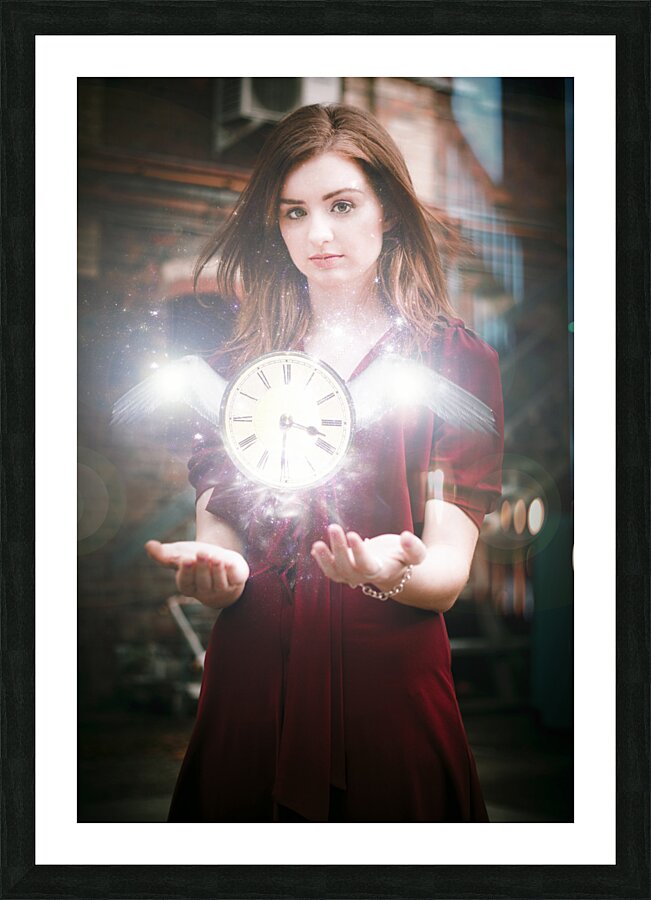 Feathers and minutes Picture Frame print