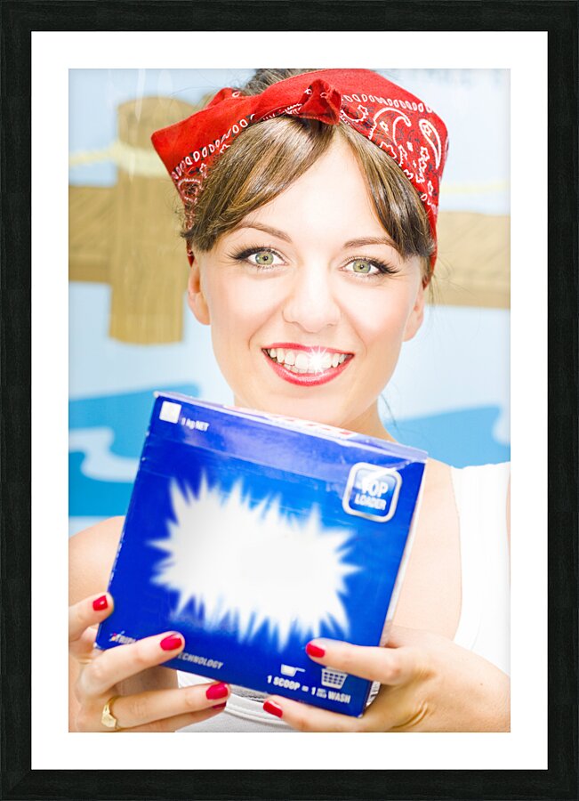 Washing Powder Woman Picture Frame print