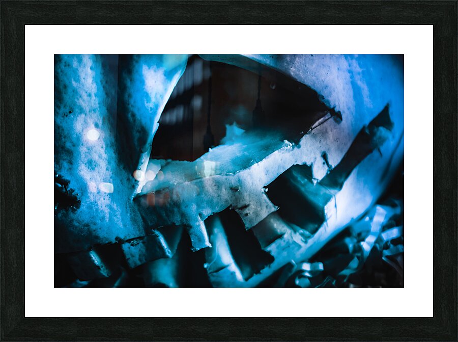 Scary Jack-o-lantern pumpkin detail Picture Frame print