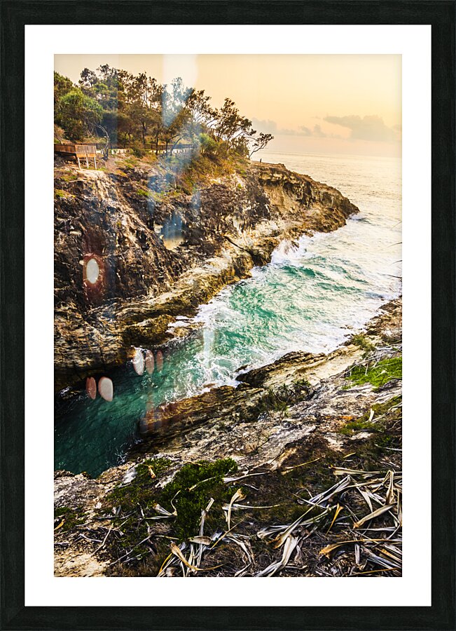 Coastal cliffs Picture Frame print