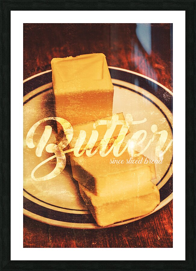 Vintage dairy product advertisement Picture Frame print