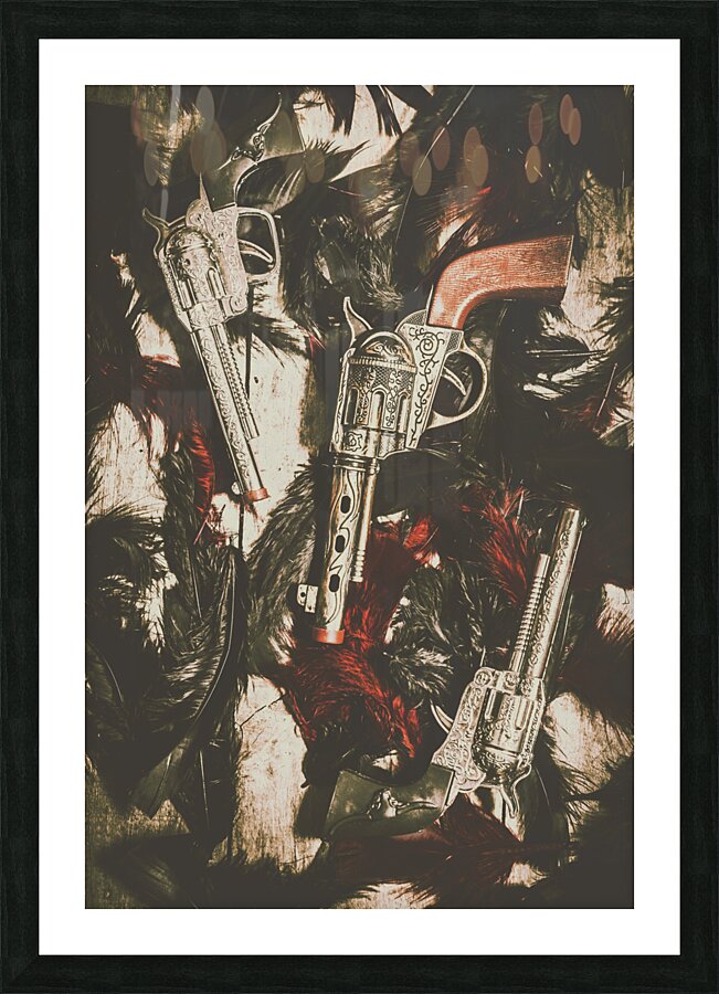 Playing cowboys and Indians Picture Frame print