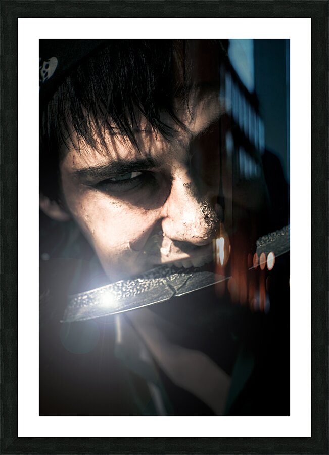 Face Of Fear And Danger Picture Frame print