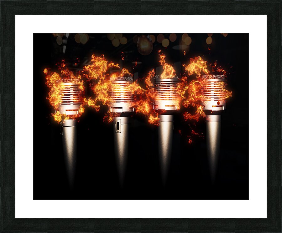 Singeing stage show Picture Frame print