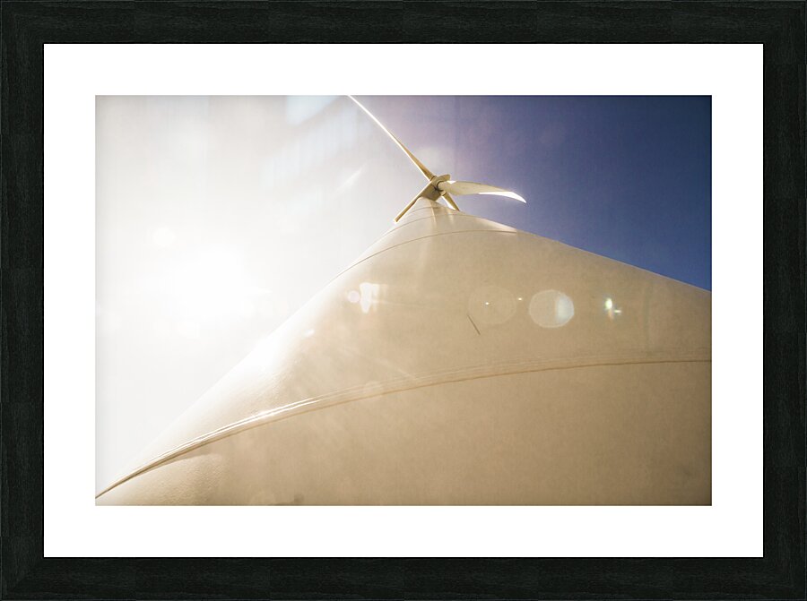 Sunlit wind power Picture Frame print