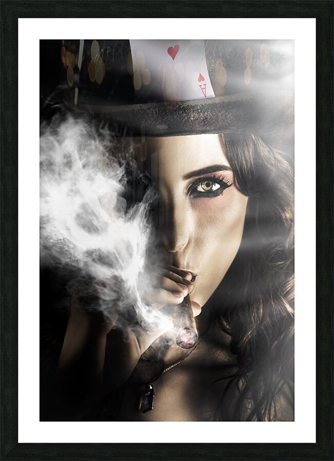 Poker Face Picture Frame print