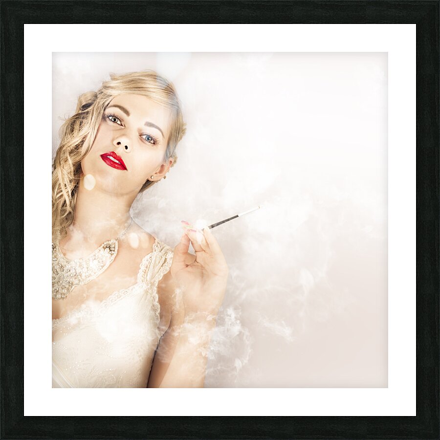 Beautiful Female Model Actress In Luxury Fashion Picture Frame print