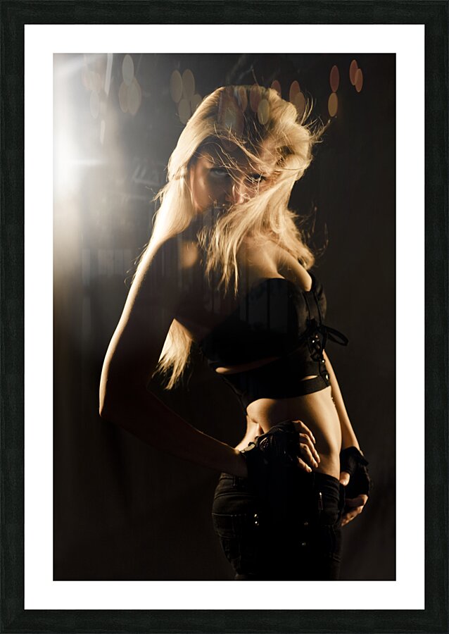 Star super model in fashion limelight Picture Frame print