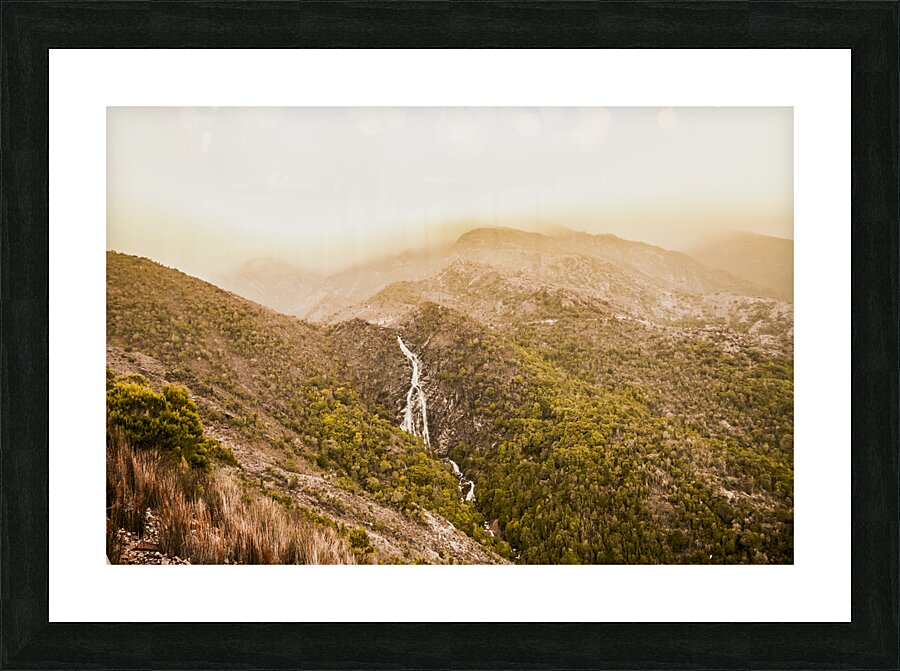 Rugged river waterfall  Picture Frame print