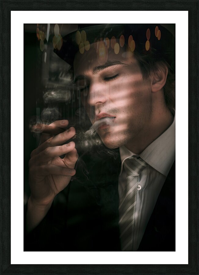 Sixties Vintage Detective Picture Frame print