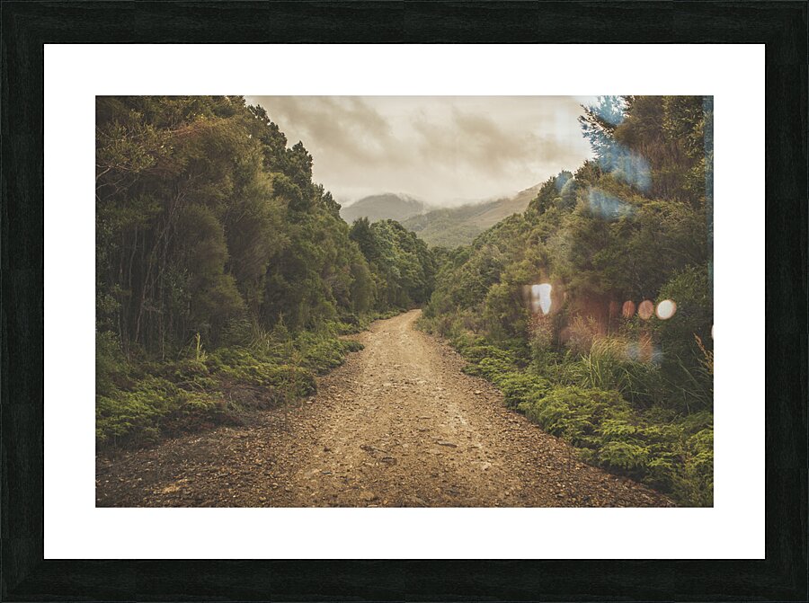 Classic old dirt road landscape in Australia Picture Frame print
