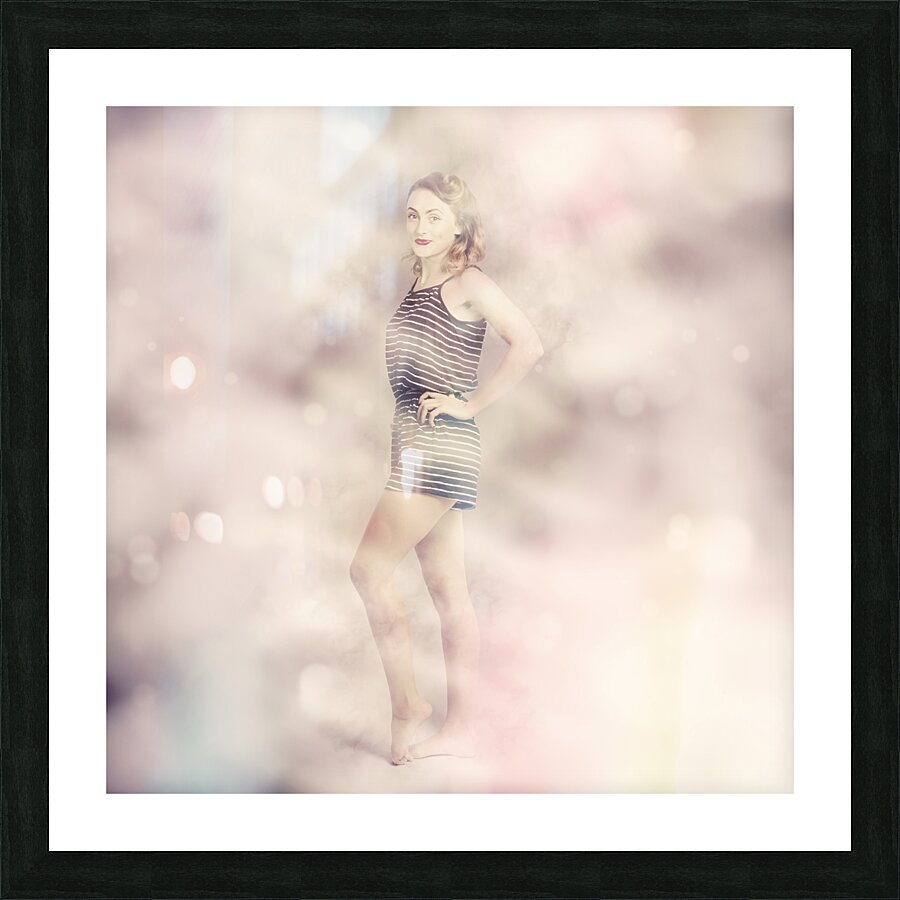 Posh retro fashion pinup Picture Frame print