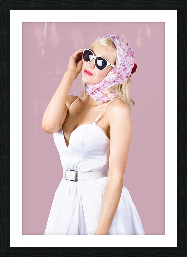 Classic fifties pinup woman Picture Frame print
