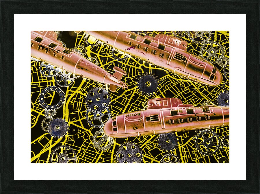 Mechanised waters  Picture Frame print