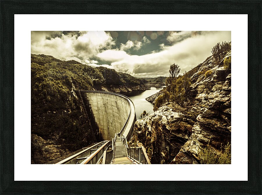 Rustic rural water architecture Picture Frame print