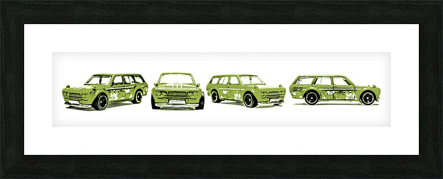 Datsun 510 Comic Strip Picture Frame print