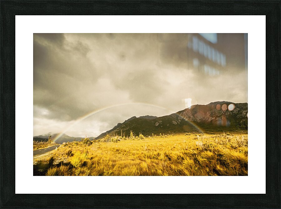 Raindrops in rainbows Picture Frame print