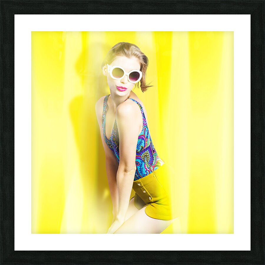 Beauty and fashion pinup girl Picture Frame print