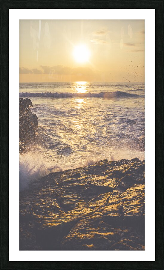Ocean rock Picture Frame print