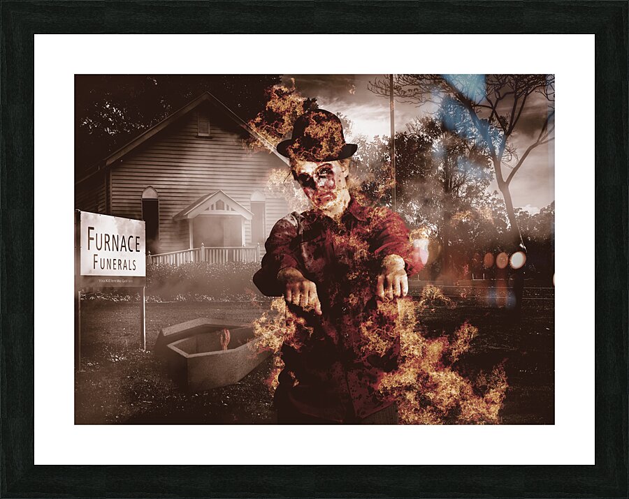 Legend of the furnace funerals fire Picture Frame print