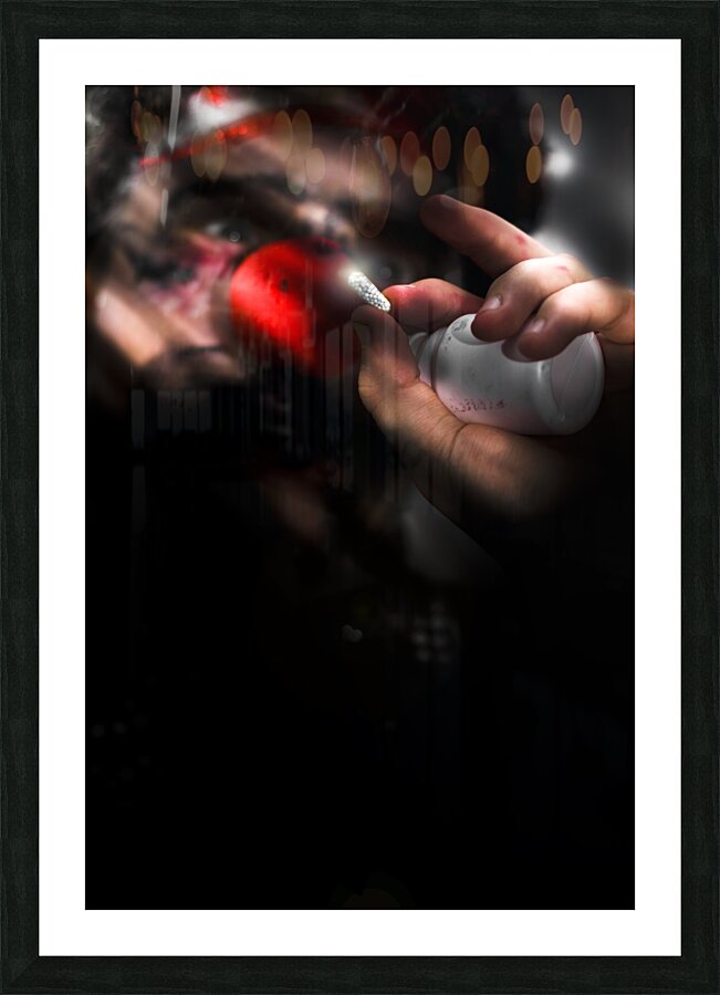 Stand Up The Clown Picture Frame print