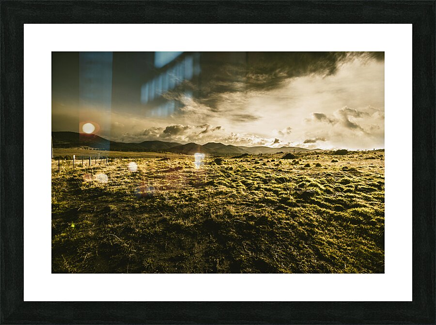 Avoca fields and mountains Picture Frame print