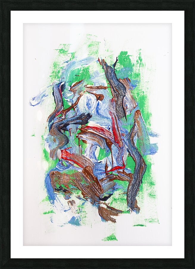 Abstract painting. Division is their narrative Picture Frame print