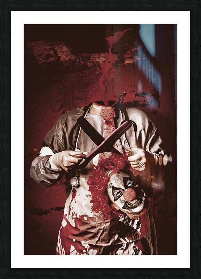 Disturbed evil boogieman without head Picture Frame print