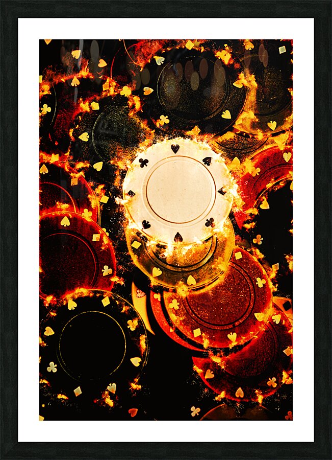 On fire Picture Frame print