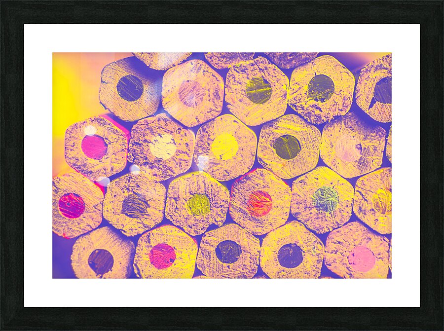 Pencil honeycomb Picture Frame print