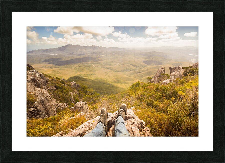 Mountain valley landscape Picture Frame print