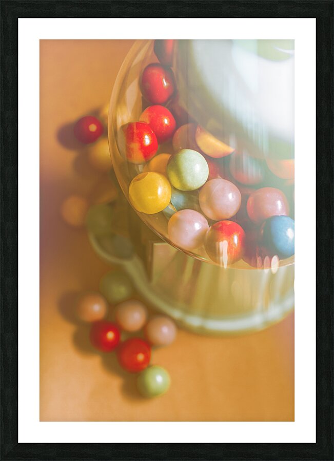 Vintage gum ball candy dispenser Picture Frame print