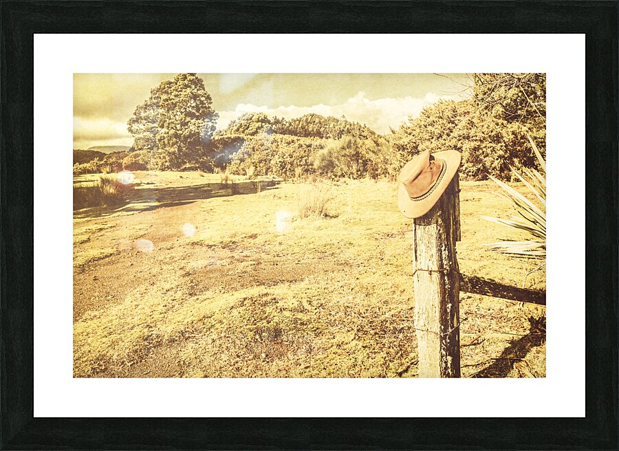 Old farming landscape Picture Frame print