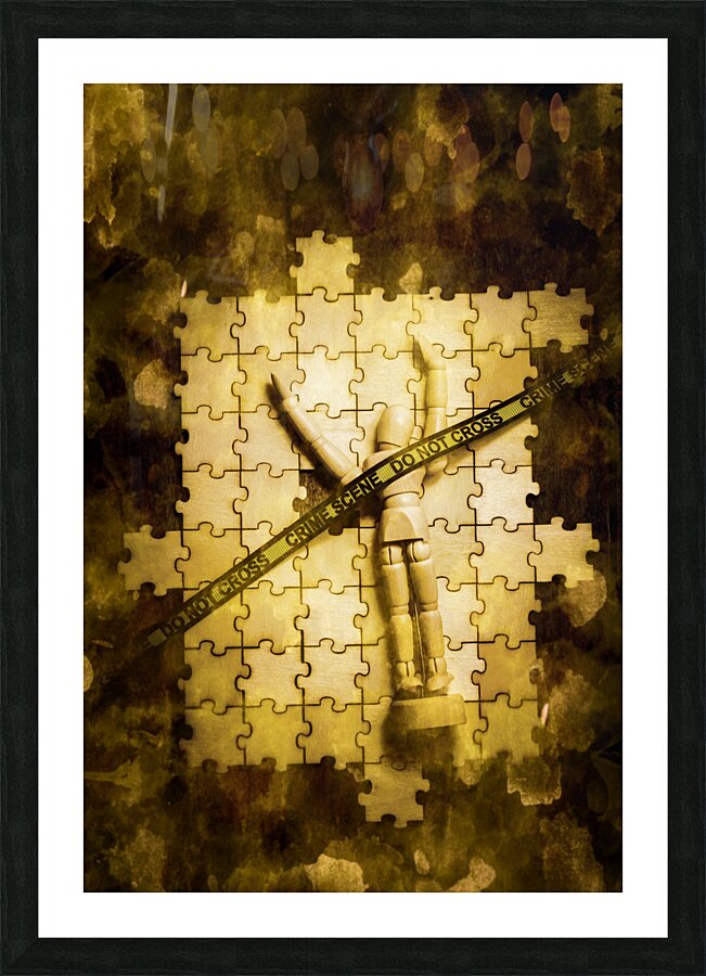 Case of a unsolved crime Picture Frame print