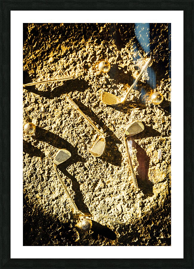 Golf and the bunker battle Picture Frame print