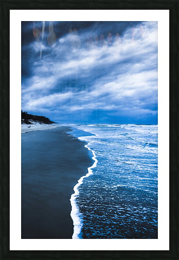 Tidal lightning Picture Frame print