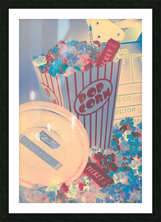 Retro flicks Picture Frame print