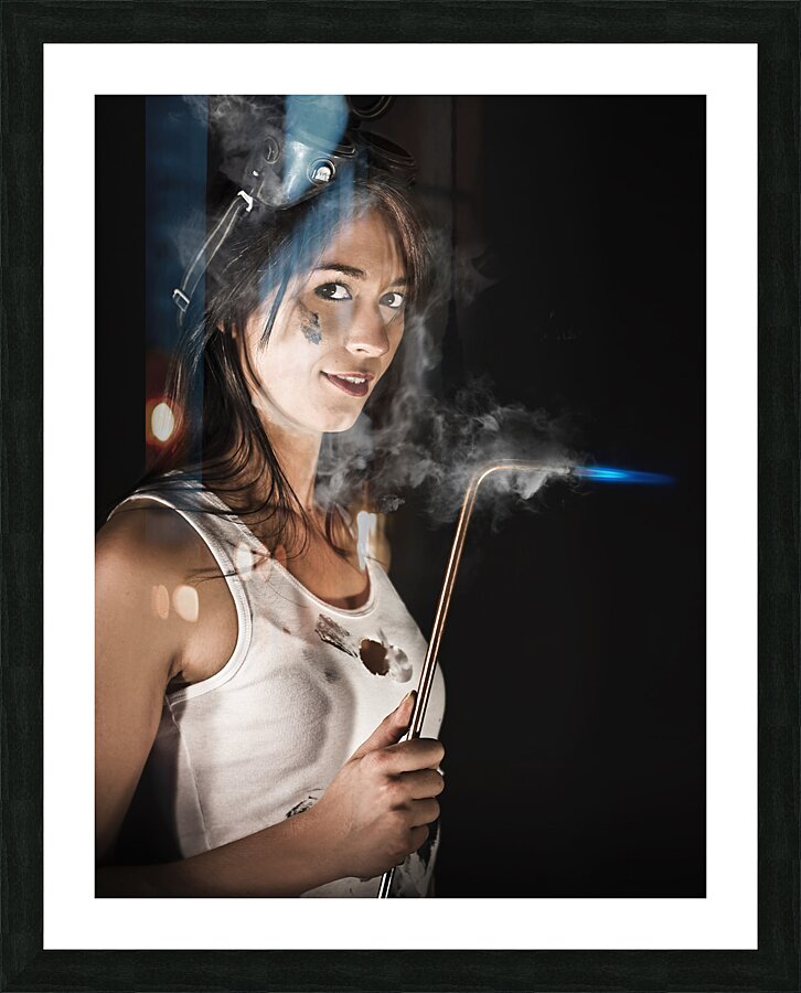 Lady Boilermaker At Work Picture Frame print