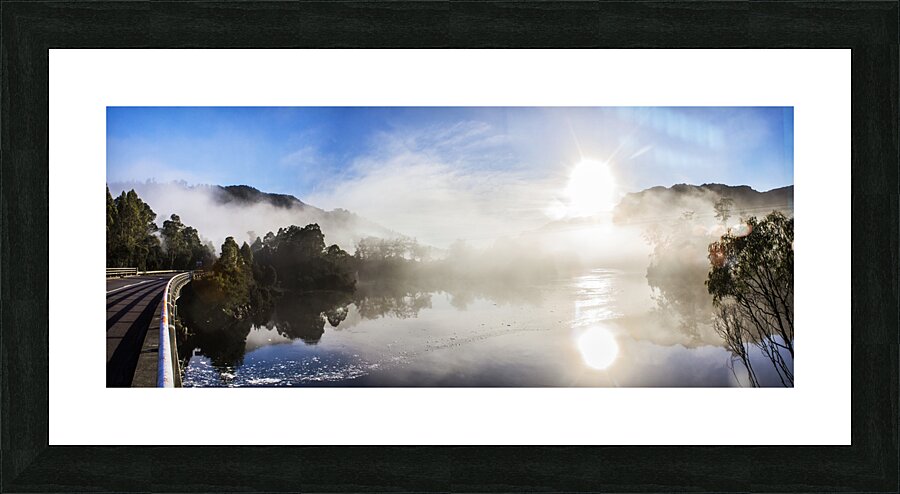 Early morning mist on Lake Rosebery Tasmania Picture Frame print