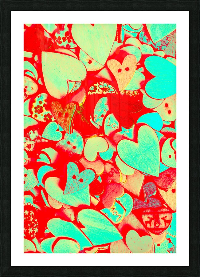 Pops of button romance Picture Frame print